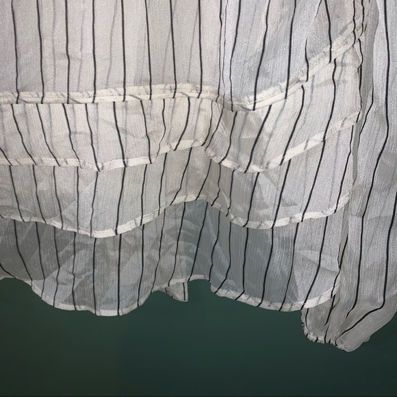 Line + Dot Semi Sheer Striped Blouse NWT - Picture 7 of 10